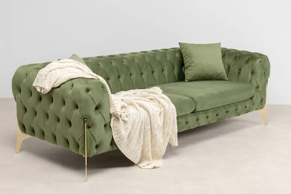 KARE Design Bank Bellissima 3-zits Green 240cm Clearance