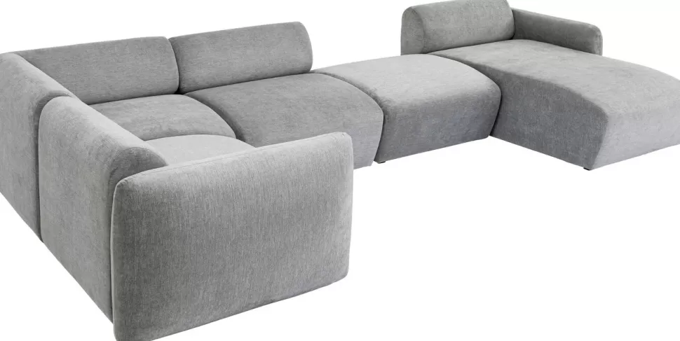 KARE Design Bank Living Landscape 2 Lucca Grey Right 328cm Outlet