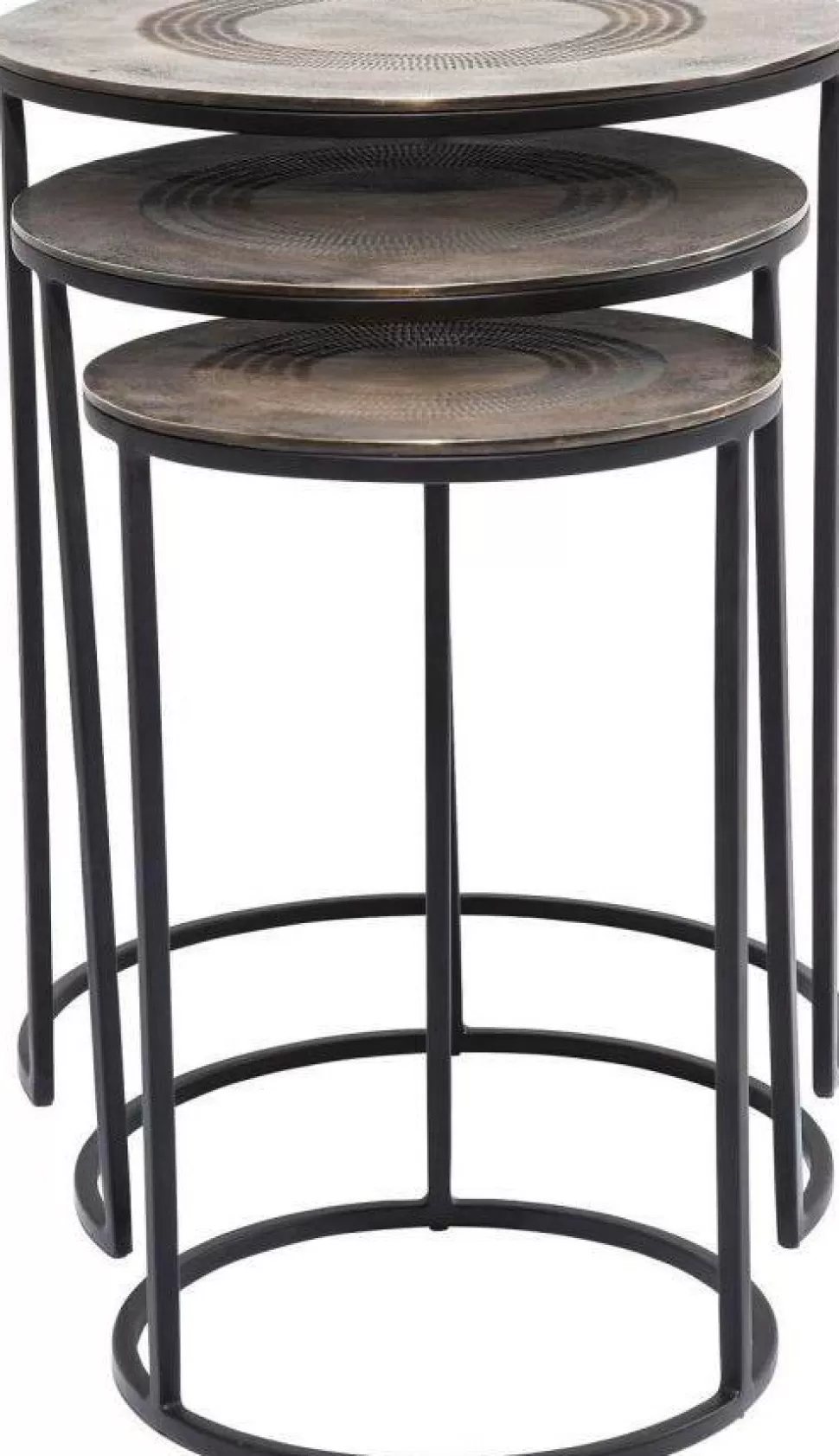 KARE Design Bijzettafel Marrakesh (3-delig) Ø48cm Clearance