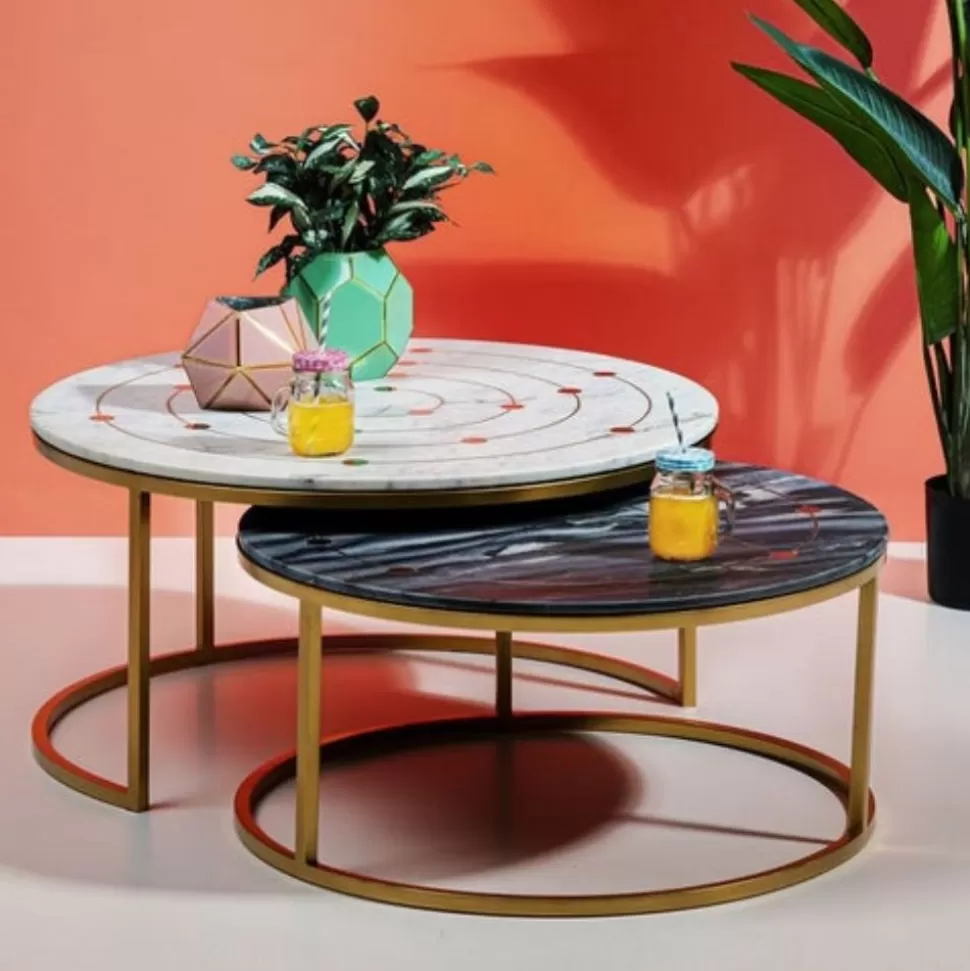 KARE Design Bijzettafel Mystic Rond (2-delig) Ø90cm Cheap