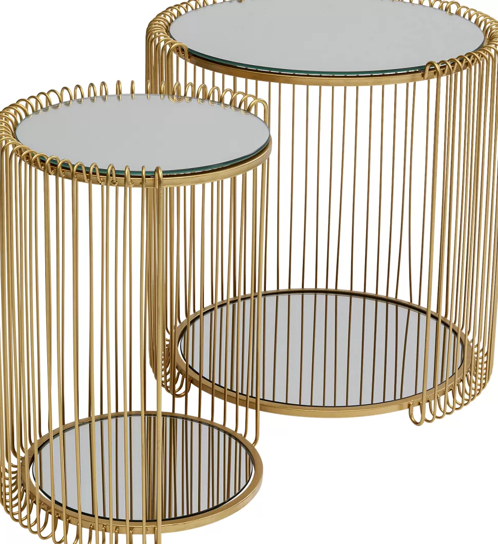 KARE Design Bijzettafel Wire Double Brass (2/set) Flash Sale