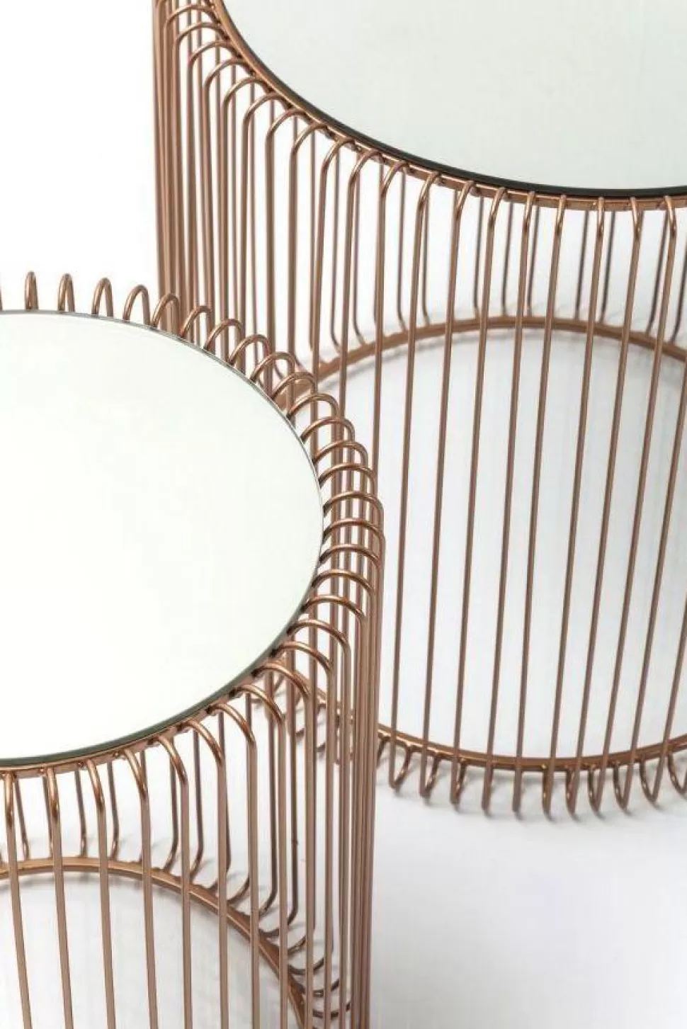 KARE Design Bijzettafel Wire Koper (2-delig) Ø44cm Best Sale