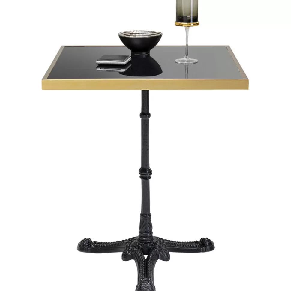 KARE Design Bistro Tafel Kaffeehaus Rim Vierkant Zwart 60x60cm Flash Sale