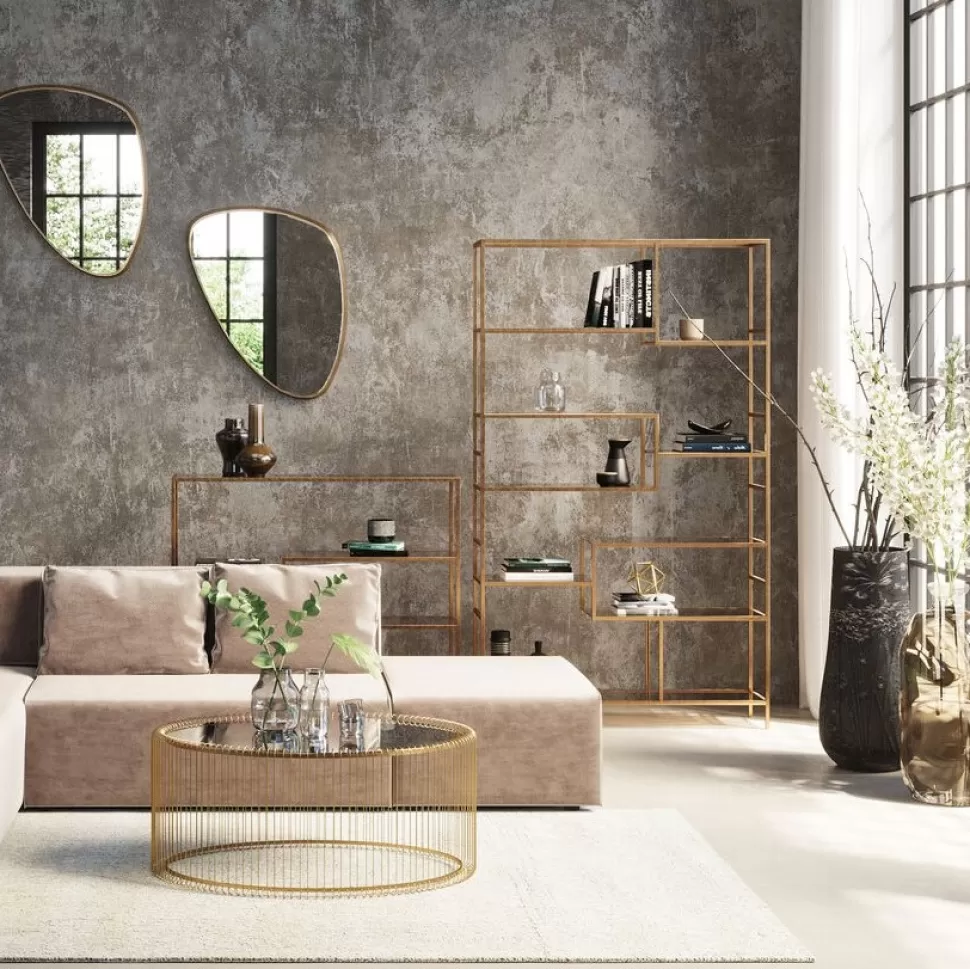KARE Design Boekenkast Loft Goud 100x115cm Flash Sale