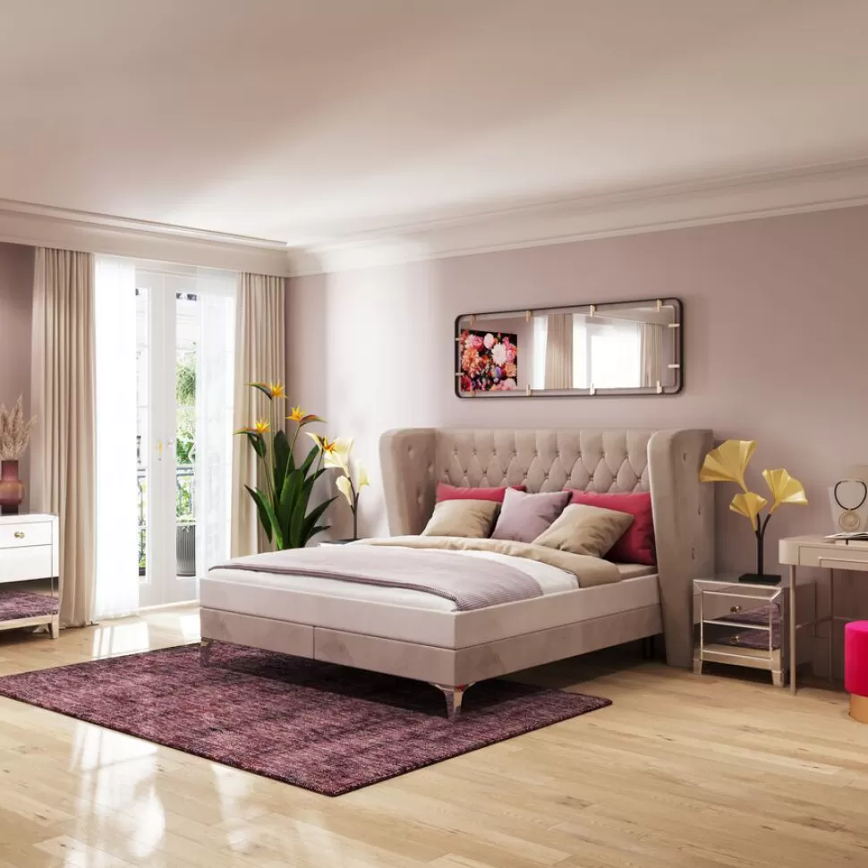 KARE Design Boxspringbed Benito Moon Cream 180x200cm Outlet