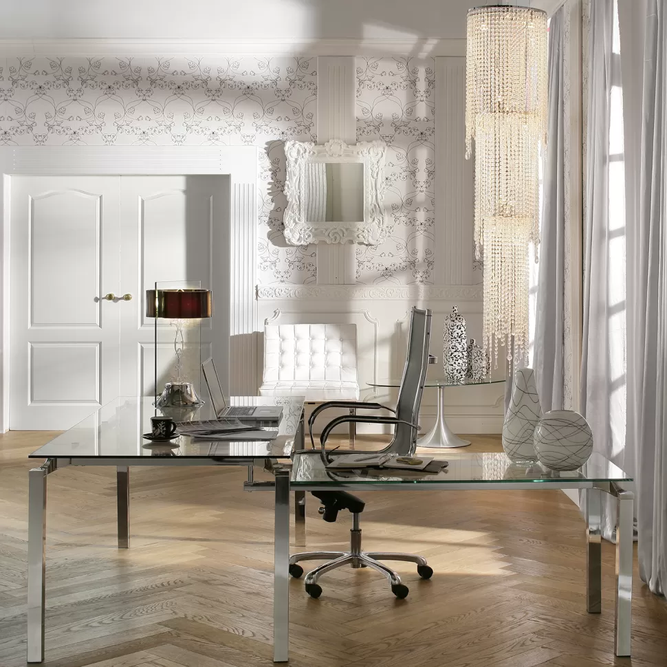 KARE Design Bureau Lorenco Chrom Winkelcombi 210x180cm Outlet
