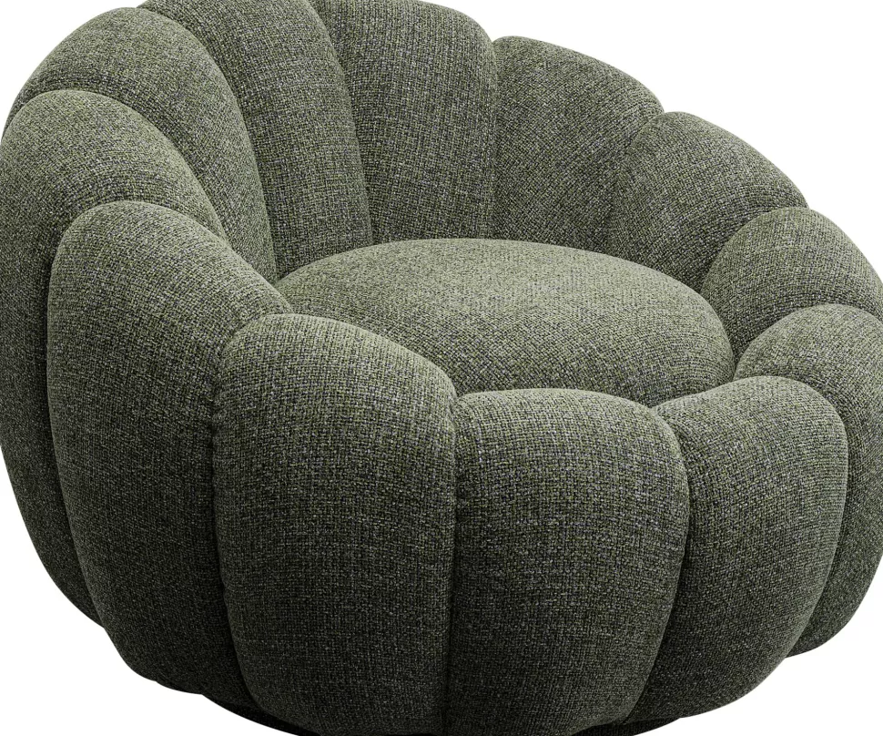 KARE Design Draaifauteuil Peppo Bloom Melange Green New