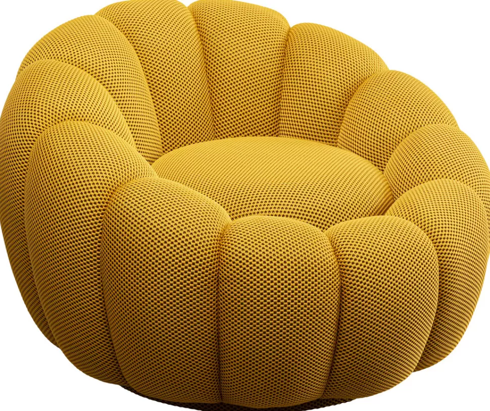 KARE Design Draaifauteuil Peppo Bloom Yellow Sale