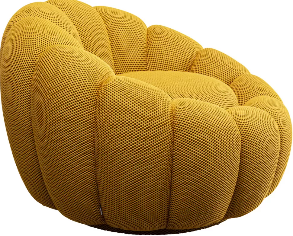 KARE Design Draaifauteuil Peppo Bloom Yellow Sale