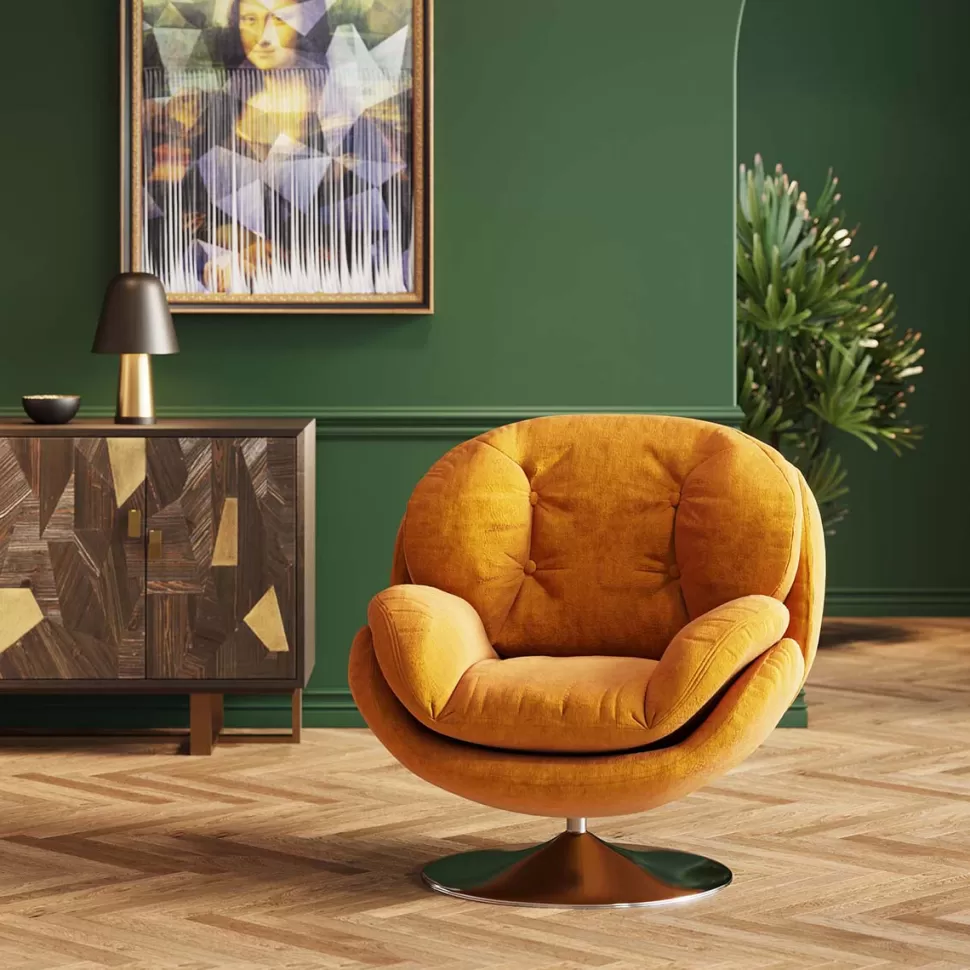 KARE Design Draaistoel Cosy Amber Clearance
