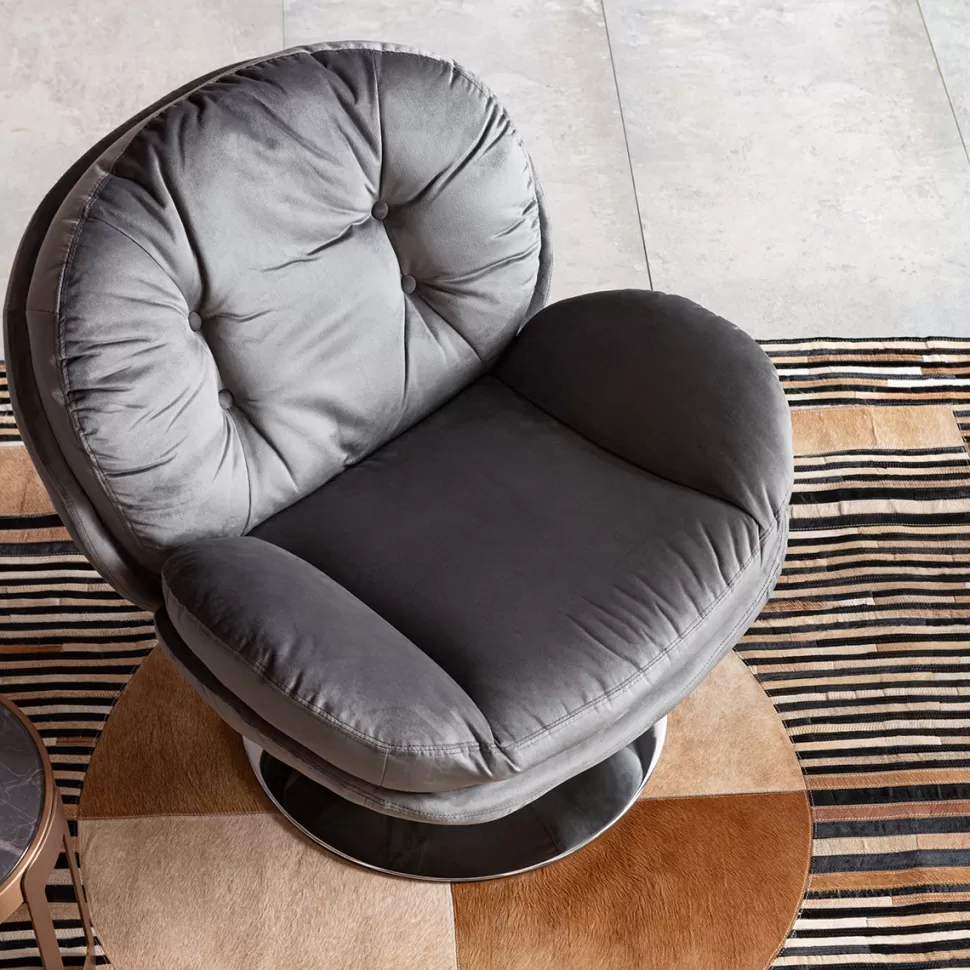 KARE Design Draaistoel Cosy Grijs Clearance