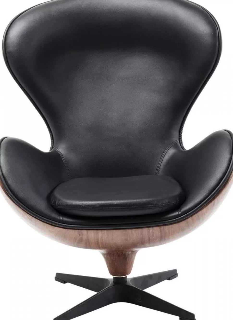 KARE Design Draaistoel Lounge Zwart Walnoot Best Sale