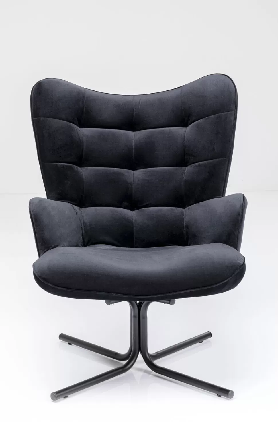 KARE Design Draaistoel Oscar Velvet Black Sale