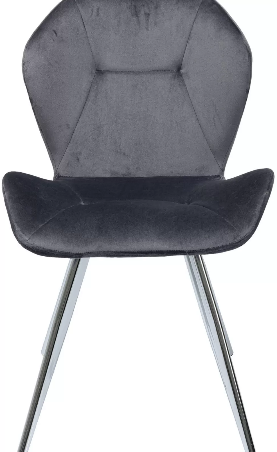 KARE Design Eetkamerstoel Viva Grijs Chroom Clearance