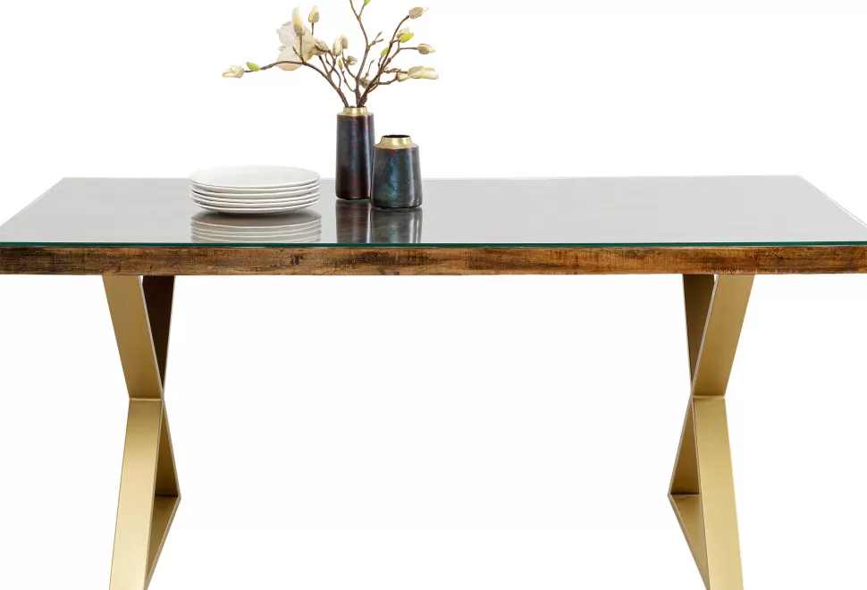KARE Design Eettafel Conley Cross Brass 180x90cm Best