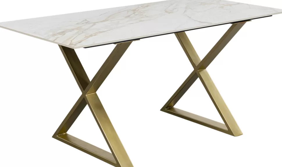 KARE Design Eettafel Eternity Cross Brass 160x80cm Fashion