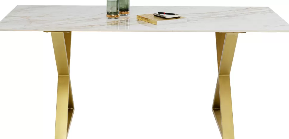 KARE Design Eettafel Eternity Cross Brass 180x90cm Flash Sale