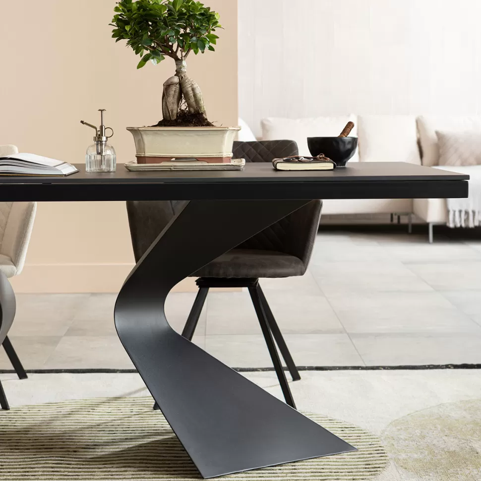 KARE Design Eettafel Gloria Black Ceramic Black 200x100cm Online