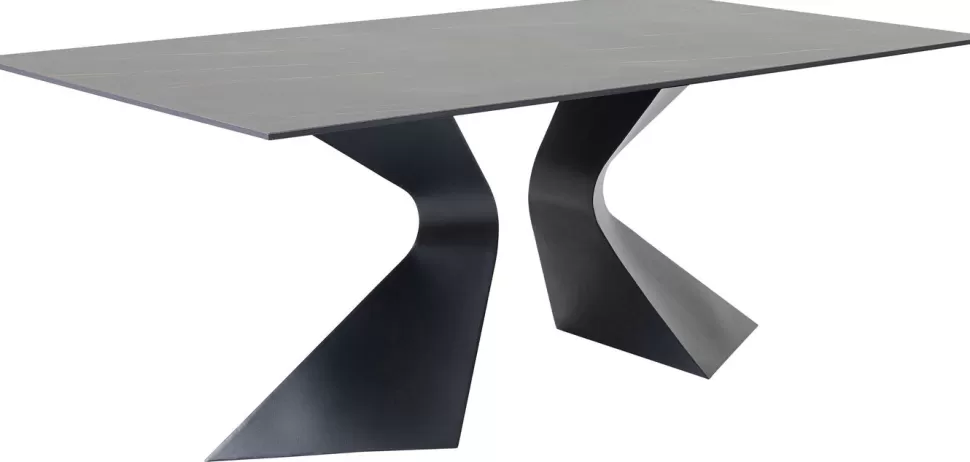 KARE Design Eettafel Gloria Black Ceramic Black 200x100cm Online