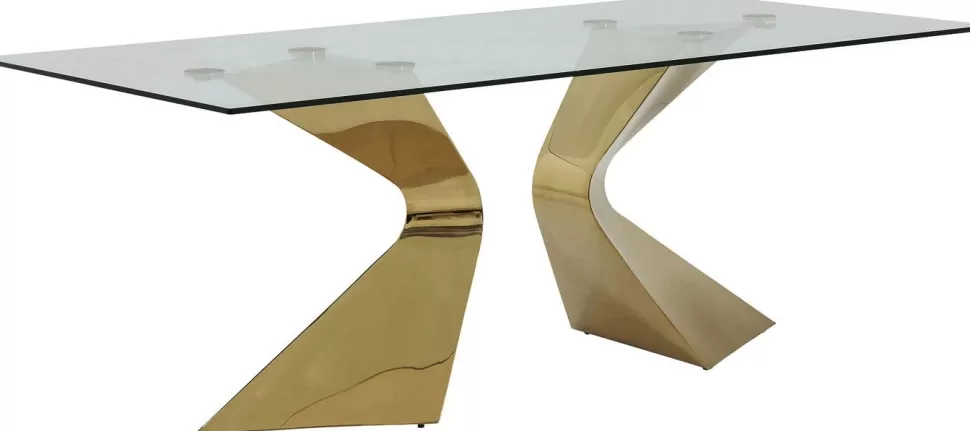 KARE Design Eettafel Gloria Goud 200x100cm Outlet