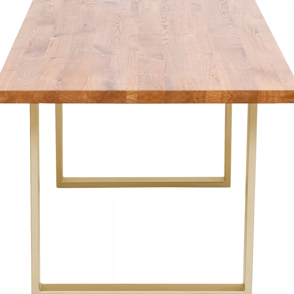 KARE Design Eettafel Jackie Oak Brass 160x80 Cheap