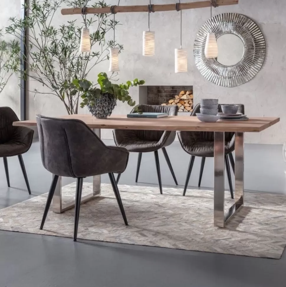 KARE Design Eettafel Symphony Chroom 200x100cm Sale