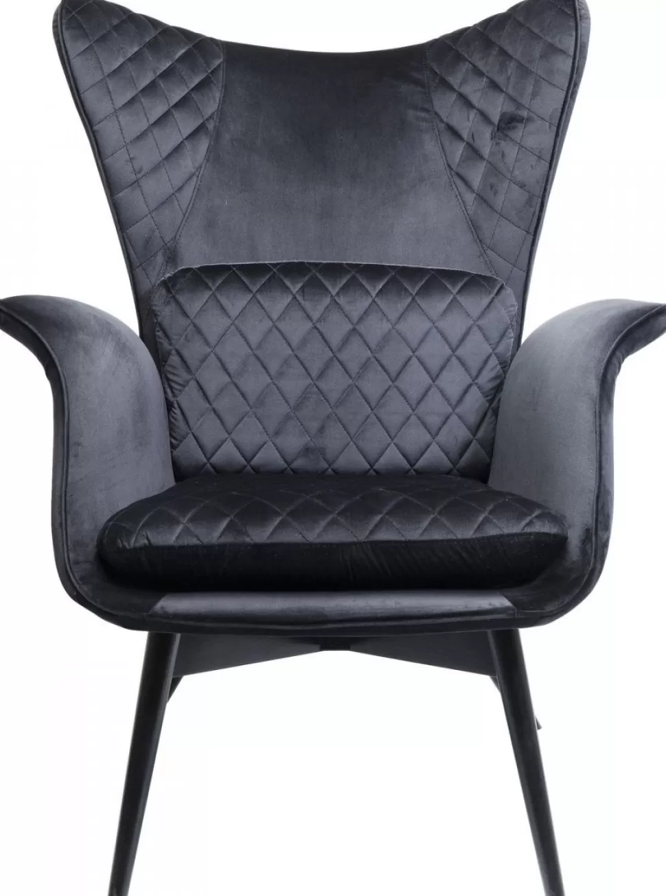 KARE Design Fauteuil Tudor Fluweel Zwart Flash Sale