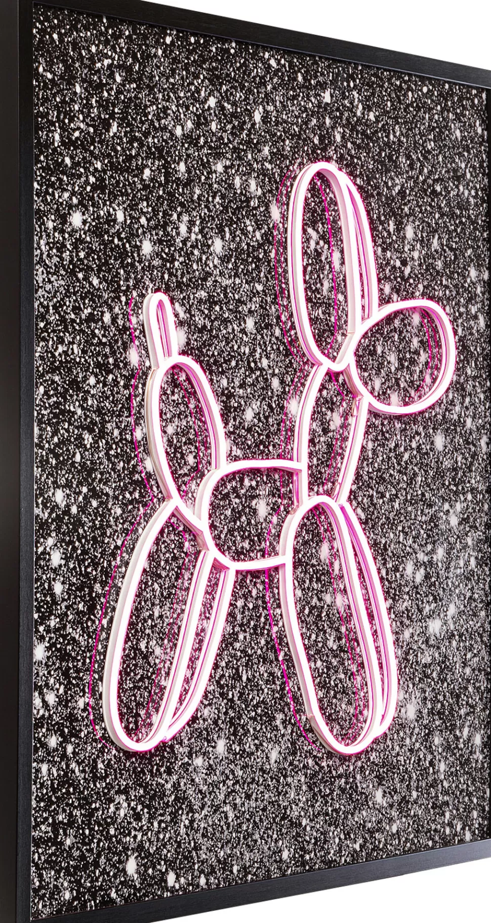 KARE Design Glas Schilderij Balloon Dog LED 80x80cm Store