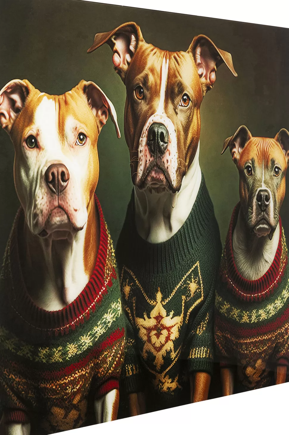 KARE Design Glasschilderij Dog Family 110x90cm Online