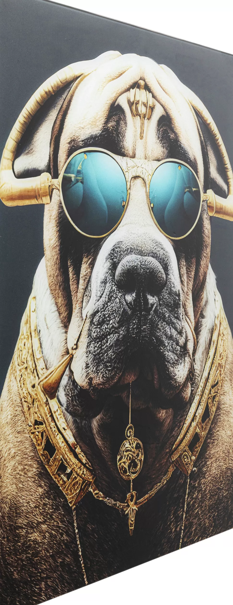 KARE Design Glasschilderij Fashion Dog 60x80cm Sale