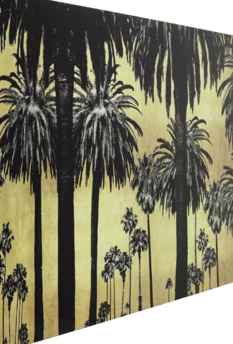 KARE Design Glasschilderij Metallic Palms 180x120cm Discount