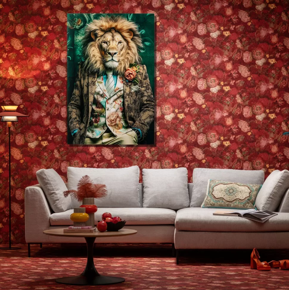 KARE Design Glasschilderij Mister Lion 150x100cm Best