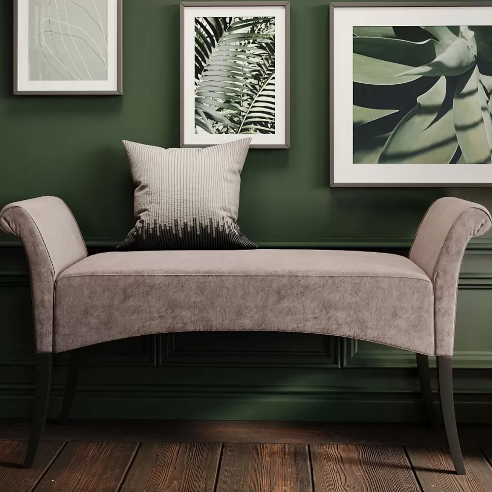 KARE Design Halbank Motley Fluweel Zilvergrijs Flash Sale