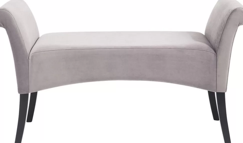 KARE Design Halbank Motley Fluweel Zilvergrijs Flash Sale