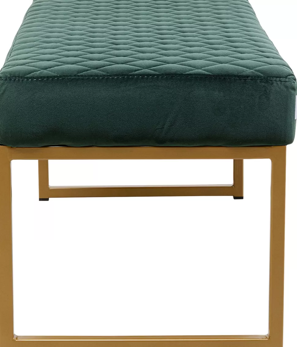 KARE Design Halbank Smart Donkergroen Messing 90x40cm Sale