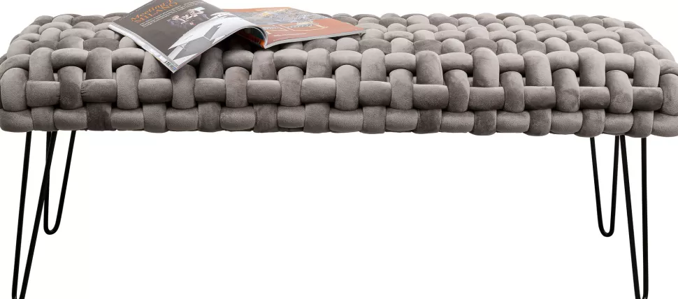 KARE Design Halbank Weave Grijs 128cm Cheap