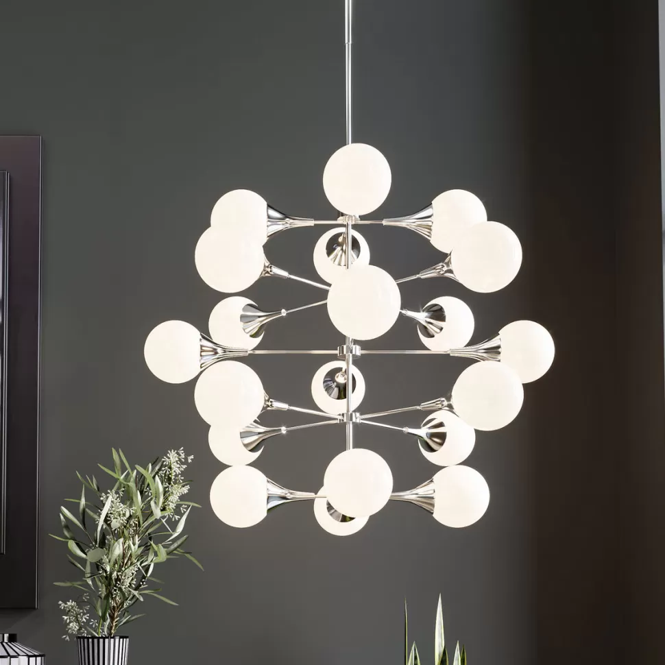 KARE Design Hanglamp Lichtbron Fiction 20 Silver Ø102cm New