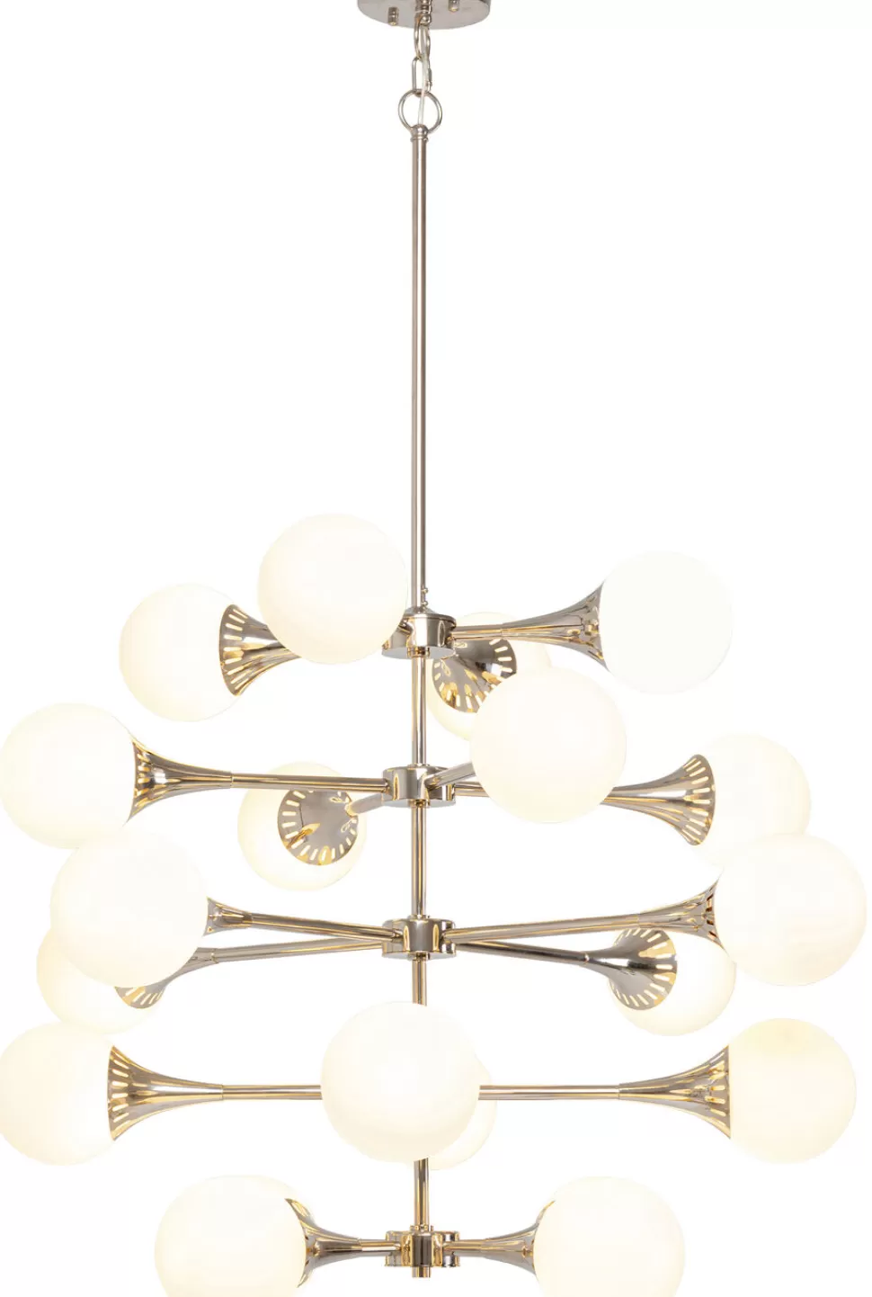 KARE Design Hanglamp Lichtbron Fiction 20 Silver Ø102cm New