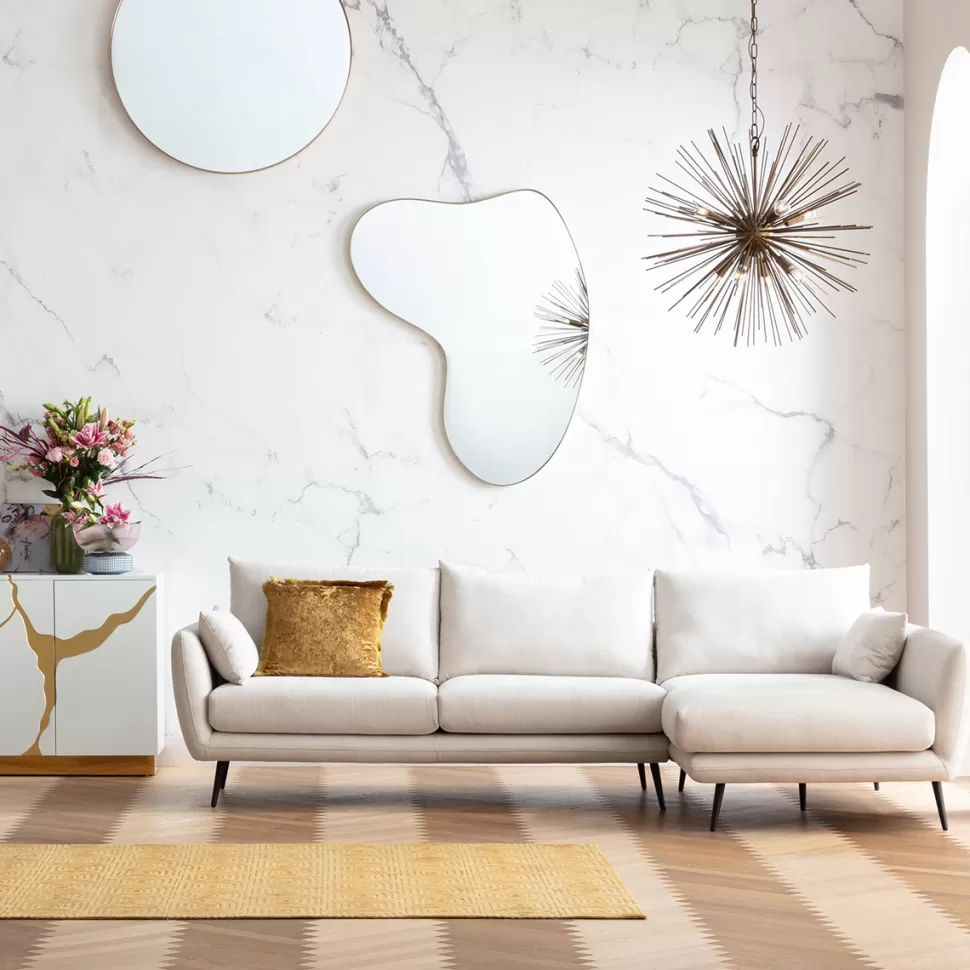 KARE Design Hoekbank Amalfi Rechts Creme 275cm Best