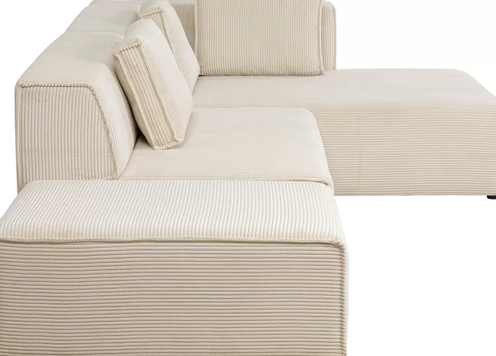 KARE Design Hoekbank Infinity Ottomane Cord Cream Right Best Sale