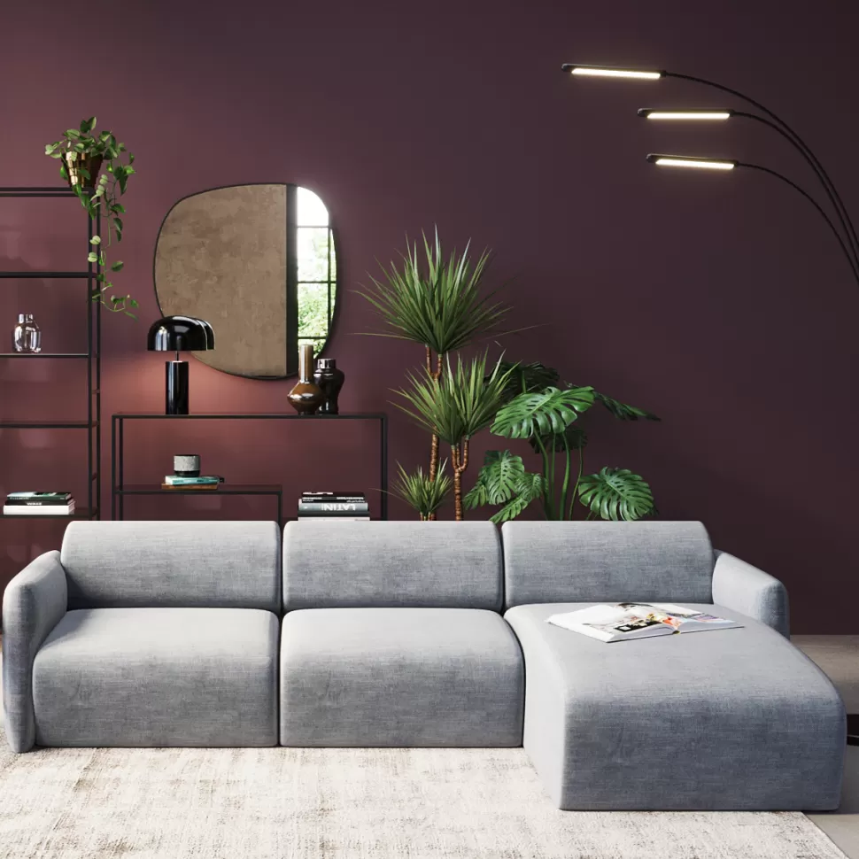 KARE Design Hoekbank Lucca Grey Right 255cm Best Sale