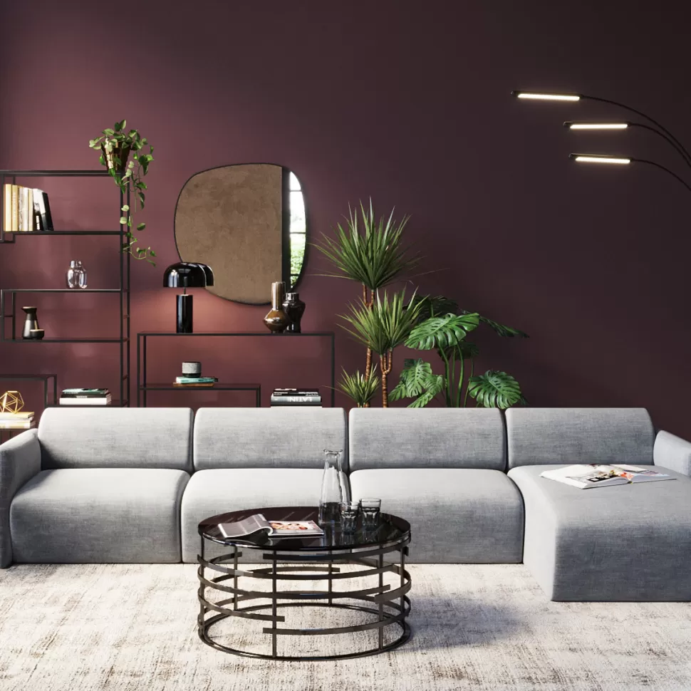 KARE Design Hoekbank Lucca Grey Right 331cm Shop