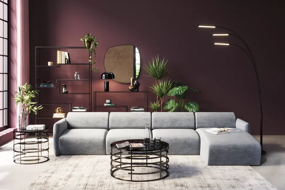 KARE Design Hoekbank Lucca Grey Right 331cm Shop