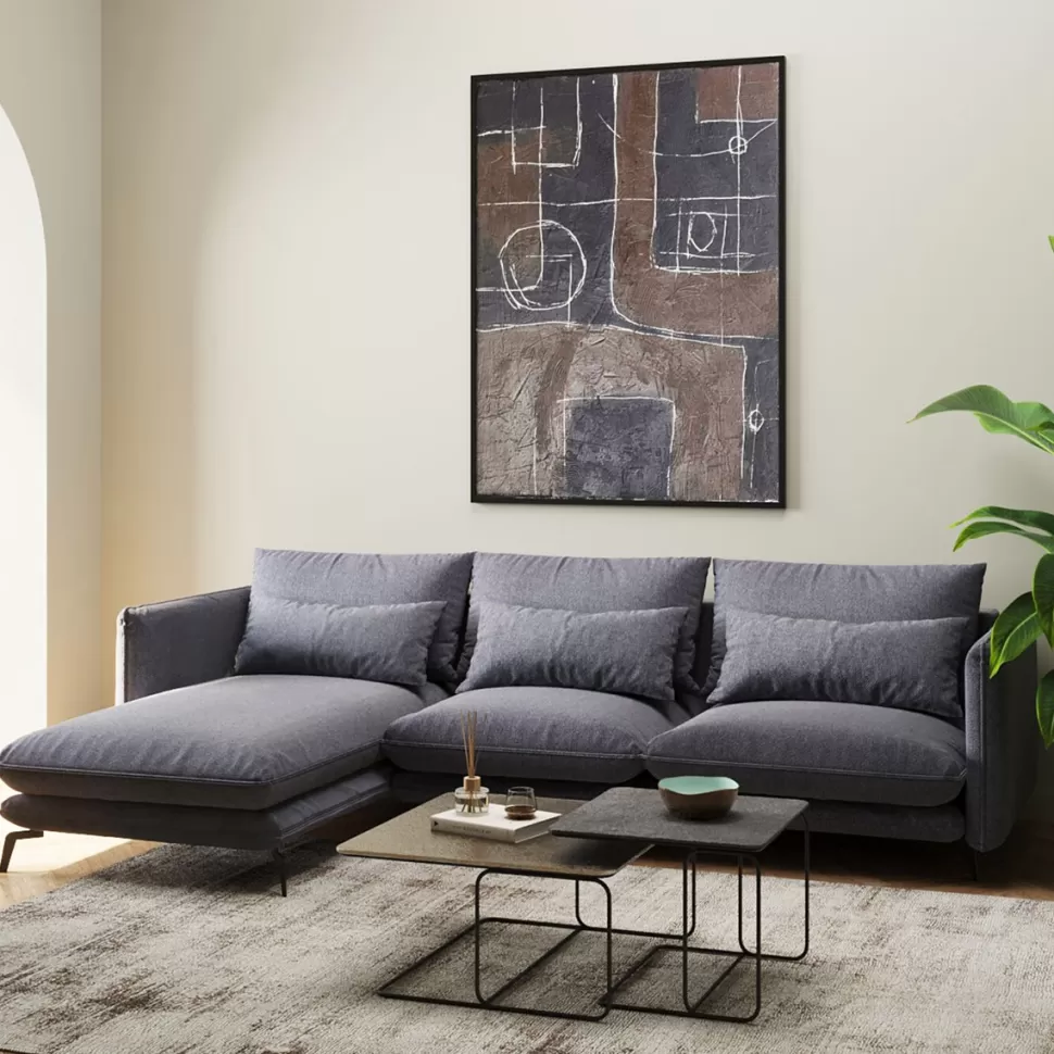 KARE Design Hoekbank Monza Left Grey 296cm Clearance