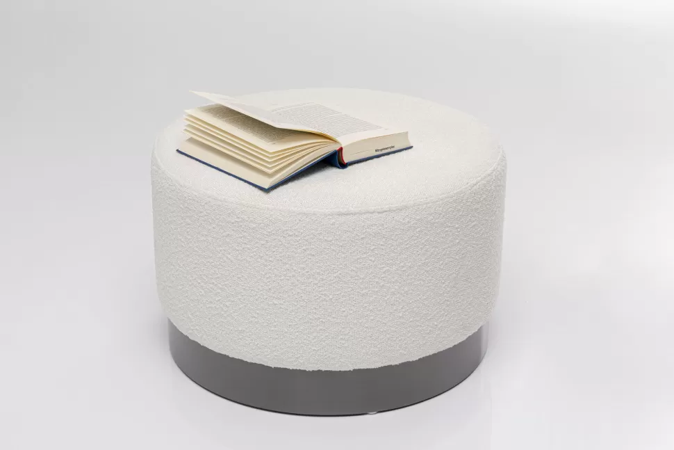 KARE Design Kruk Cherry Boucle Creme Smoke Ø55cm Flash Sale