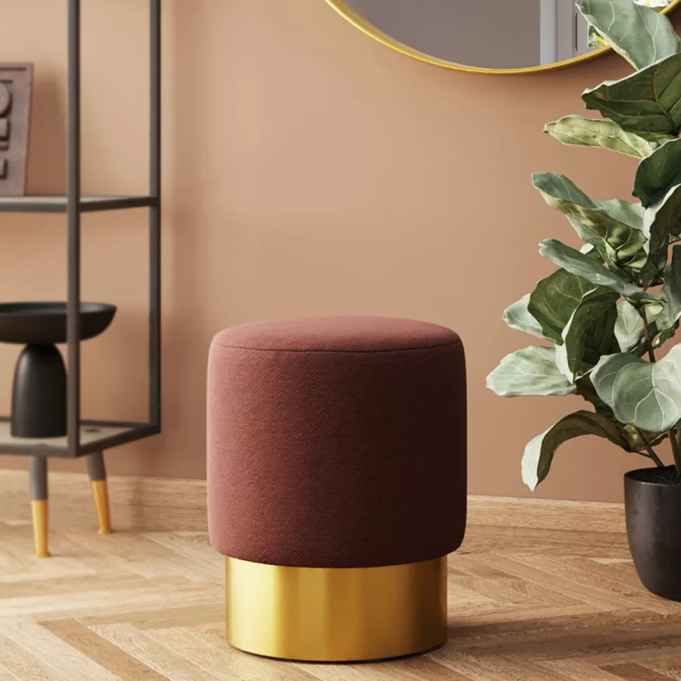 KARE Design Kruk Cherry Lina Brown Brass Ø35cm Clearance