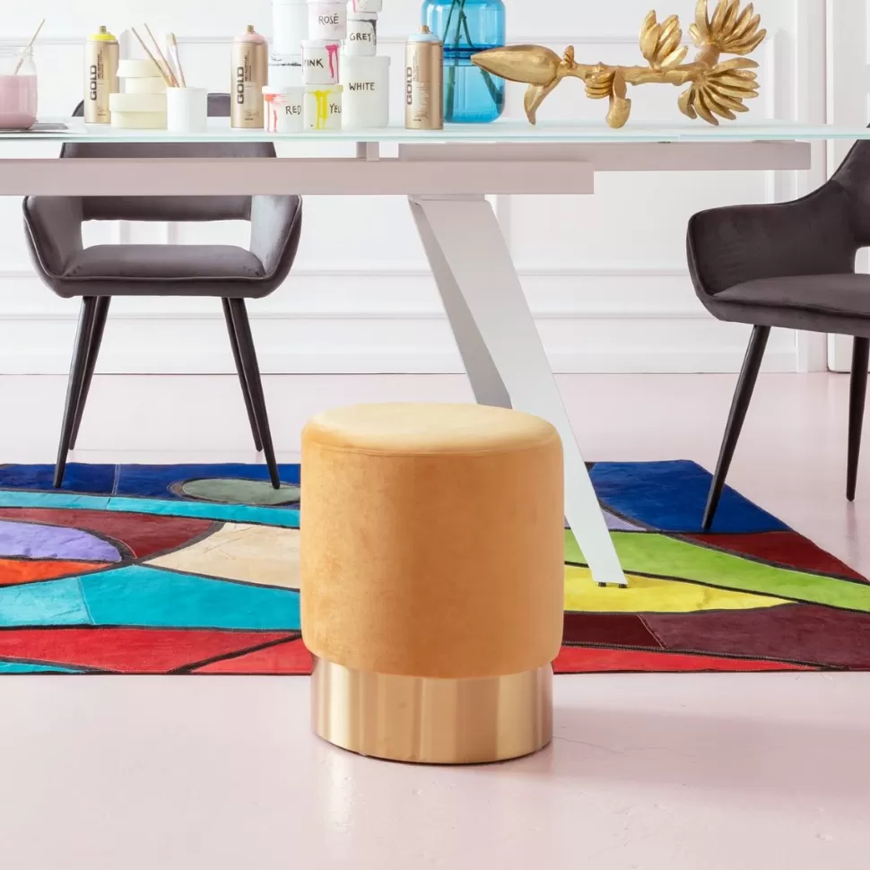 KARE Design Kruk Cherry Oranje Messing Ø35cm Cheap
