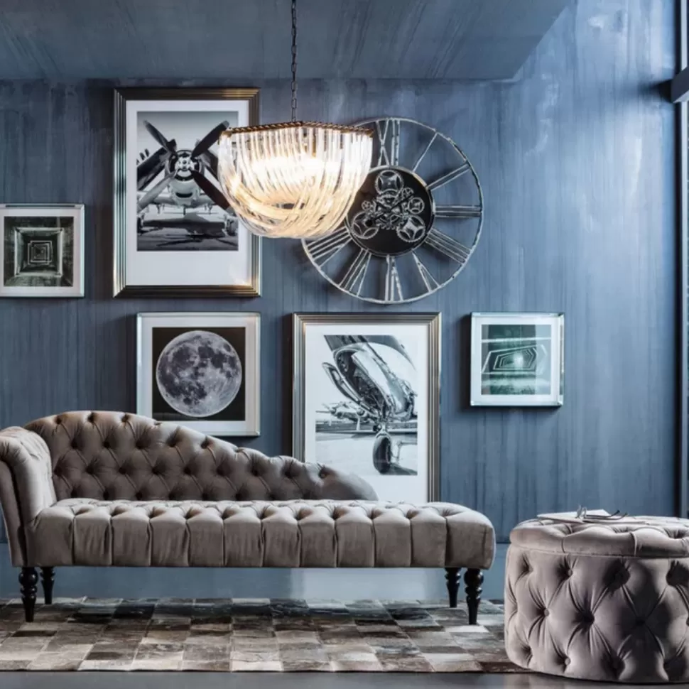 KARE Design Kruk Desire Rond Zilvergrijs Flash Sale