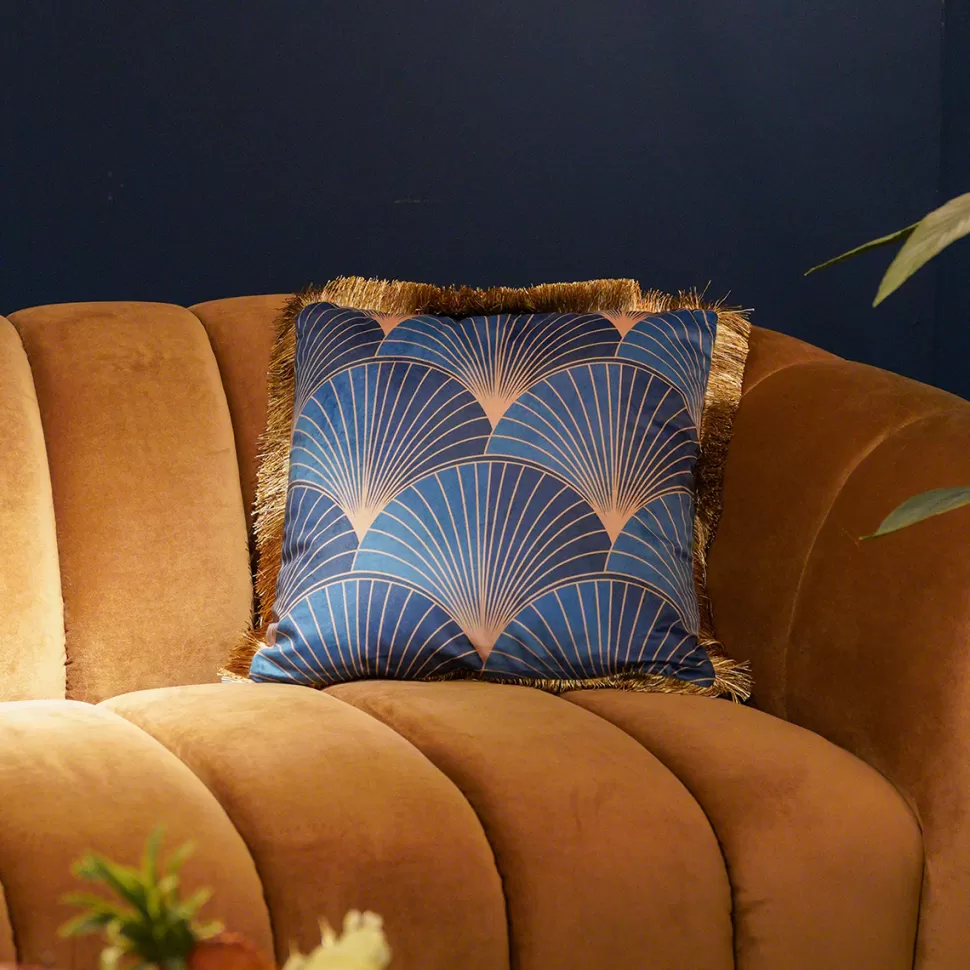 KARE Design Kussen Leaves Fringe 45x45cm Shop
