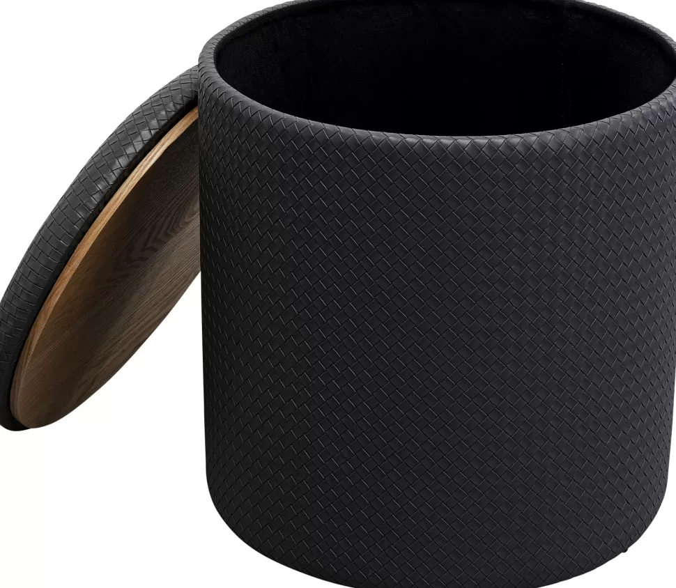 KARE Design Poef Venezia Storage Black 40cm Best